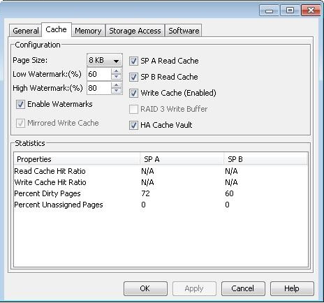 Replacing EMC CX3 / CX4 SPS - Step 1 - Disable Write Cache in Navisphere