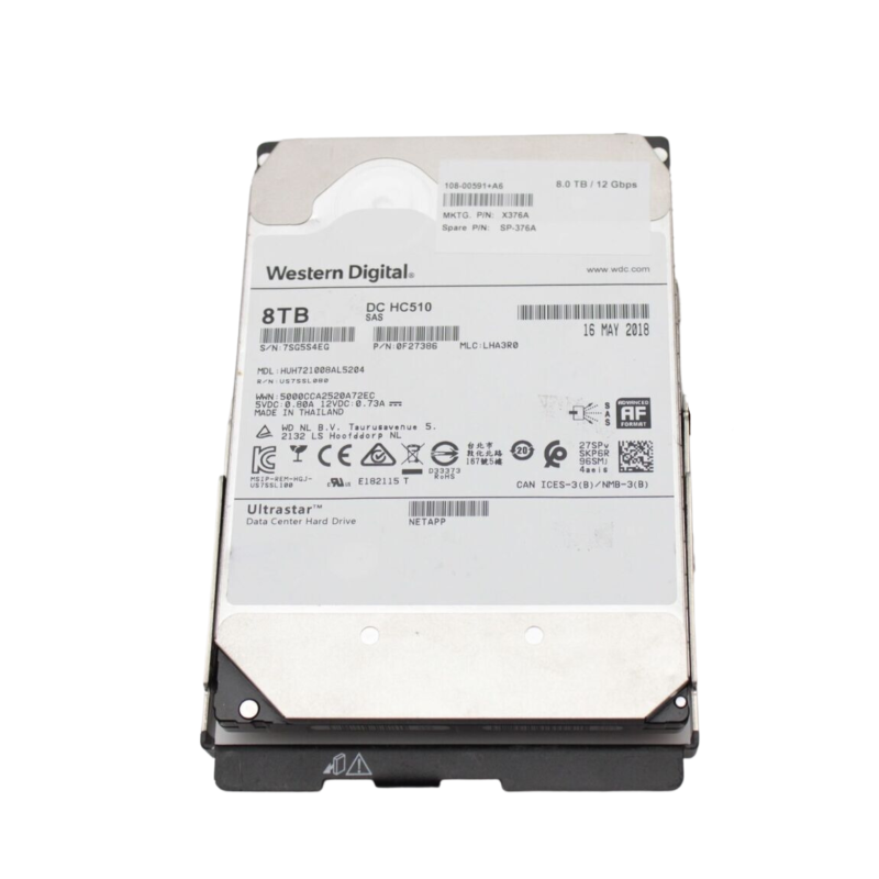 X376A NetApp 8TB 7.2K 12Gbps NL-SAS 3.5" HDD - SP-376A, 108-00591
