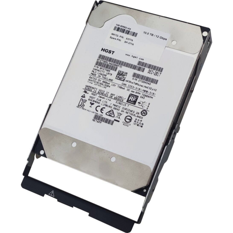 X377A NetApp 10TB 7.2K 12Gbps NL-SAS 3.5" HDD - SP-377A, 108-00592
